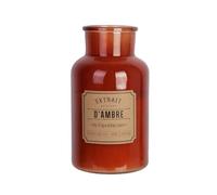 HOME DECO FACTORY Bougie Apothicaire XL Extrait d'Ambre 25,5 cm Marron