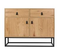 Home Deco Factory – Buffet Abbott – Bois et métal – Marron et noir