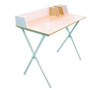 HOME DECO FACTORY Bureau Brice Moderne Télétravail Design Épuré Blanc | Acier et bois, bureau Brice, table de travail moderne, télétravail, design épuré, robuste, 84x90x50 cm, blanc