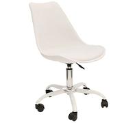 Home deco factory Chaise CMP-Paris avec roulettes Blanc 46,5 x 58,5 x 92