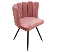HOME DECO FACTORY Chaise Ariel en Velours Design Élégant Rose | Métal et velours, chaise Ariel, design élégant, salle à manger ou bureau, rose