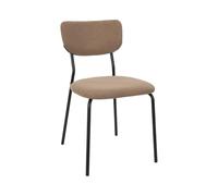 Home Deco Factory Chaise Côtelée Jules 78 cm Lot de 4 Taupe