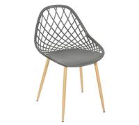 HOME DECO FACTORY Chaise Extérieur Málaga Légère Résistante Gris
