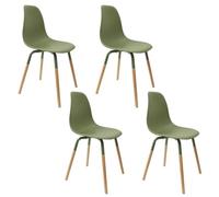 HOME DECO FACTORY Chaise Scandinave Phenix Confortable Vert