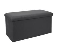 HOME DECO FACTORY Coffre Banc Pliable Contemporain Assise Confortable Gris