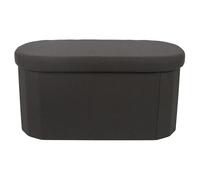 Home Deco Factory – Coffre banc pliable Pills M2 – 76x38x38 cm – Assise 38 cm – Noir