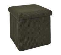 Home Deco Factory Pouf coffre HD0507 – pliable, design contemporain – Kaki 38 x 38 cm