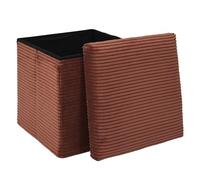 Home Deco Factory – Coffre pouf pliable Scott – Côtelé – Orange