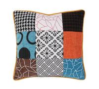 Home Deco Factory – Coussin Patchwork déhoussable Multicolore