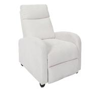 HOME DECO FACTORY – Fauteuil côtelé Scott HD0346 – 3 positions ajustables – Beige