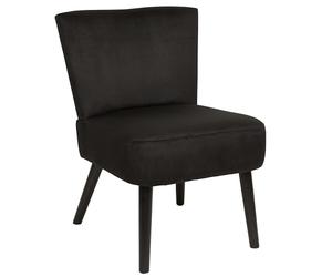 HOME DECO FACTORY - Fauteuil Crapaud Giulia Lounge Edition - Assise Confortable - Dimensions 55 x 76 x 63 cm - Hauteur Assise 45 cm - Taille: 55x76x63 cm - Couleur: Noir - Modèle Giulia