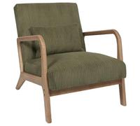 HOME DECO FACTORY - Fauteuil de Salon Moderne en Velours - Conçu pour Confort Ergonomique - Conçu pour Détente et Lecture - Dimensions 64,5 x 75 x 83 cm - Couleur Verte