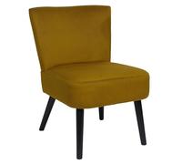 Fauteuil Crapaud - Home Deco Factory - Giulia - Velours - Jaune