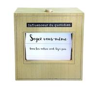 Boîte à Message 25 Citations du Jour Naturel 18 cm