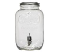 Home Deco Factory – Fontaine à boisson KV7169 en verre 4 L avec robinet et couvercle