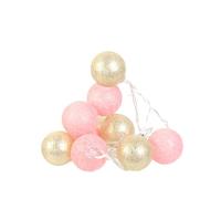 The Home Deco Light - Guirlande lumineuse boules colorées 10 LED 1,92 m rose, doré Rose, Doré G
