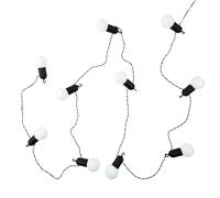 Home Deco Factory - Guirlande lumineuse extérieure 10 ampoules LED 2,70m, blanc chaud, noir, étanche