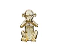 HOME DECO FACTORY - HD0006, Statue Singe Doré Élégante en Résine, Objet Décoratif Moderne, Design Raffiné pour Salon ou Bureau, Hauteur 28 cm, Couleur Or, Couleur Assorties