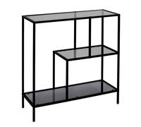 Etagère métal et verre fumé 79,5 cm Edison Noir G