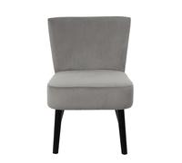 HOME DECO FACTORY, HD0128, Fauteuil Crapaud Giulia Gris, Lounge Edition, Mobilier, Assise, canapé et Fauteuil, 55x76x63 cm, Hauteur Assise 45 cm, Gris