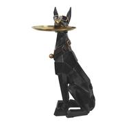 HOME DECO FACTORY, HD0161, Statue Chien Vide Poche Élégante H72 cm - Objet Décoratif Pratique en Résine, Finition Noir et Or, Idéal pour Salon, Entrée ou Bureau - Taille H72 cm, Noir et Or