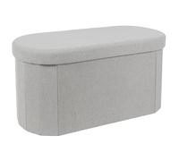 HOME DECO FACTORY - HD0193, Coffre Banc Pliable Gris, Modèle Pills M2, Mobilier, Assise, Coffre et Banc Pliable, 76x38x38 cm, Hauteur Assise 38 cm, Gris