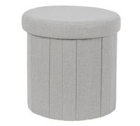 HOME DECO FACTORY - HD0196 Coffre Pouf Pliable Gris - Modèle Pills M4 - Mobilier Multifonction - Assise et Rangement - Dimensions 38 x 38 x 38 cm - Hauteur Assise 38 cm - Couleur Gris