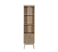 HOME DECO FACTORY, HD0224, Colonne 2 Tiroirs, Modèle Klaus, Collection Natural Crush, Mobilier, Meuble, Meuble de Salle de Bain, 40 x 160 x 30 cm, Marron