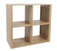 HOME DECO FACTORY - HD0241 - Rangement Modulable 4 Cases Klaus, Marron, 69.6x66x32