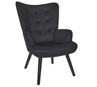 Home Deco Factory – Fauteuil de salon Giulia HD0364 Édition Lounge 68x96x75 cm Noir