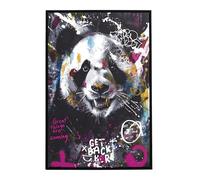 HOME DECO FACTORY - HD0422 Tableau Panda Coloré 60x90 cm, Décoration Murale Multicolore, Design Original et Amusant pour Chambres d'enfants et Espaces Contemporains