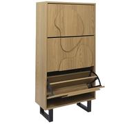 HOME DECO FACTORY - HD0429, Meuble à Chaussures Contemporain - Compartiments Multiples - Fonction Banc - Accès Facile - Marron Noir - Dimensions 60x115x24 cm