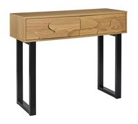 HOME DECO FACTORY - HD0431 Console Calypso Moderne - Meuble d'Entrée Polyvalent - Rangement Optimisé - Design Élégant - Salon ou Bureau - 100x80x35 cm - Marron Noir