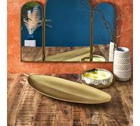 HOME DECO FACTORY, HD0456, Vide Poche Feuille Dorée, Rangement Décoratif Élégant, Coupelle Multifonctionnelle, Design Contemporain, Facile à Entretenir, Taille Unique, Or