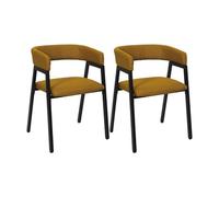 HOME DECO FACTORY - HD0465 Lot de 2 Fauteuils Design Contemporains - Confortables et Faciles à Entretenir - Conçu pour Salon ou Bureau - Taille 505x74x50 cm - Couleur Jaune