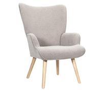 HOME DECO FACTORY, HD0488, Fauteuil de Salon Bouclette Confort Ergonomique, Design Élégant et Pratique, Idéal pour Salon ou Bureau, Dimensions 68x96x75 cm, Couleur Taupe