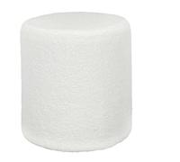 HOME DECO FACTORY, HD0489, Pouf Bouclette Confort Ergonomique Blanc, Design Élégant et Polyvalent, Idéal pour Salon ou Chambre, Dimensions 35x35x35 cm, Couleur Blanc