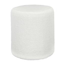 HOME DECO FACTORY, HD0489, Pouf Bouclette Confort Ergonomique Blanc, Design Élégant et Polyvalent, Idéal pour Salon ou Chambre, Dimensions 35x35x35 cm, Couleur Blanc