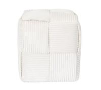 Home Deco Factory Pouf HD0538 côtelé tressé Scott — polyvalent siège/repose-pieds 36×38×36 cm Beige