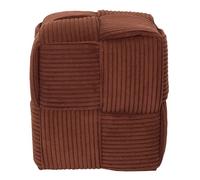 Pouf en tissu côtelé tressé Scott terracotta