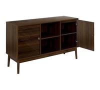HOME DECO FACTORY, HD0561, Buffet Tiffany élégant en Bois Marron, Meuble de Rangement Polyvalent pour Salle à Manger ou Salon, Facile à Entretenir, Dimensions 120x70x40 cm, Marron