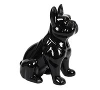 HOME DECO FACTORY - HD1316 Sculpture en Céramique Bulldog Noir - Design Moderne et Chic - Conçue pour Cadeau Décoratif - Hauteur 20 cm - Élément Élégant pour Intérieur