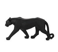 HOME DECO FACTORY, HD1340, Statue Panthère Origami Noir, Objet Décoratif Moderne, Design Épuré, Idéal pour Salon ou Bureau, Dimensions 40 cm, Couleur Noir