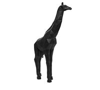 HOME DECO FACTORY, HD1346, Girafe Origami Noir H40 cm - Statue Décorative Moderne, Objet de Décoration Unique pour Salon, Chambre ou Bureau, Design Élégant et Original, Noir