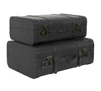 Home Deco Factory Malles Vintage - Lot de 2 - Marron