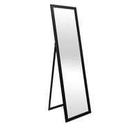 HOME DECO FACTORY, HD4252, Miroir sur Pied Noir 124 cm - Design Élégant et Pratique, Idéal pour Salon ou Chambre, Matériaux Durables, Parfait pour Votre Décoration Intérieure - Noir 124 cm