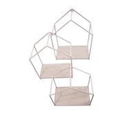 HOME DECO FACTORY - HD4450 Étagères Décoratives en Bois - Design Moderne et Élégant, Rangement Pratique pour Salon ou Chambre - Grande Taille - Couleur Rose