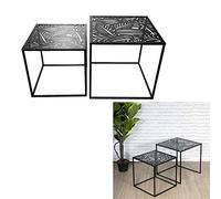 Lot de 2 tables gigognes métal Havana Home Deco Factory