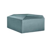 HOME DECO FACTORY - HD6710 Pouf Hexagonal en Velours Doux, Design Contemporain pour Salon ou Chambre, Apporte du Style à Votre Décor, Dimensions 75 x 75 x 30 cm, Bleu Canard