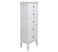 Chiffonnier 5 Tiroirs en Bois Blanc